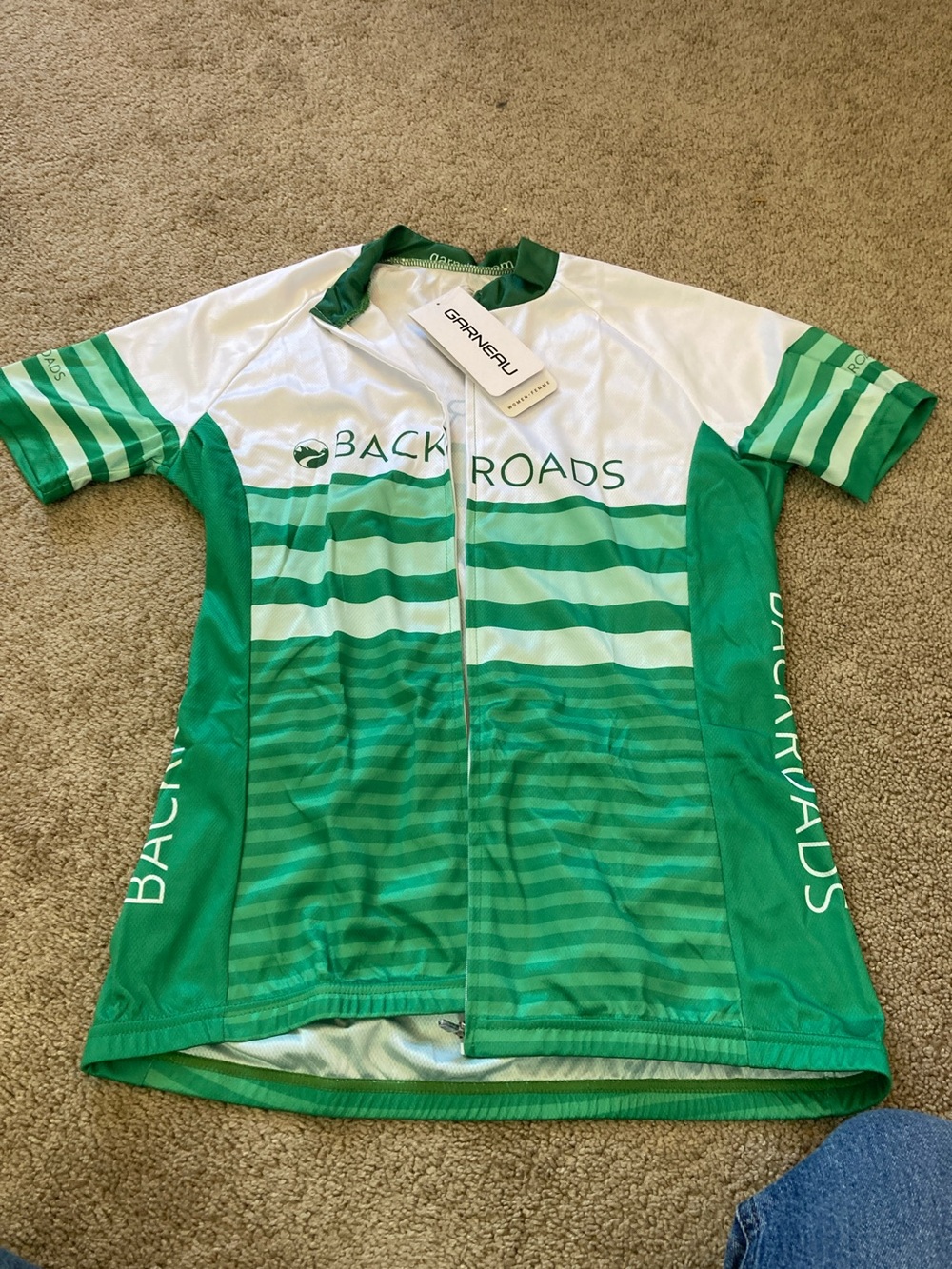 Backroads x Garneau Women's Green & White Utility Cycling Jacket